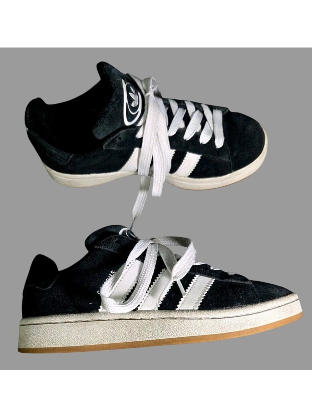 Adidas Campus 00s BlackWhite Suede Sneakers Mens 5.5 Womens 7 Y2K Fat Tongue